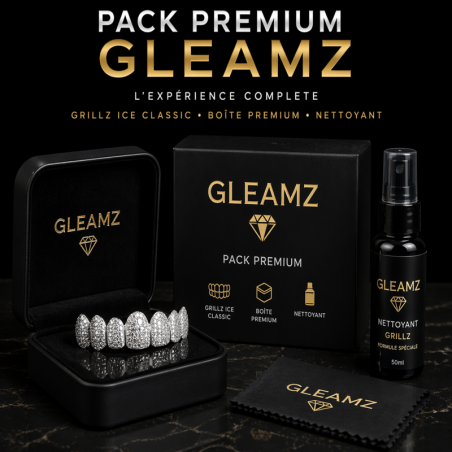 Pack grillz premium Gleamz – bijoux dentaires luxe
